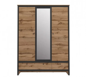 LOFT шкаф SZF3D2S (Дуб вотан/ Черный) в Мегионе - megion.mebel-tymen.ru | фото