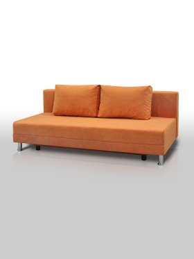 Диван Комфорт Лайт без подлокотников 2 подушки апельсин в Мегионе - megion.mebel-tymen.ru | фото