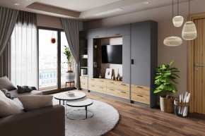 Модульная гостиная Оттавия Антрацит в Мегионе - megion.mebel-tymen.ru | фото