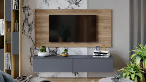 Модульная гостиная «Порто» Яблоня Беллуно, Графит софт в Мегионе - megion.mebel-tymen.ru | фото