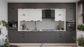 Модульная кухня «Гренада» Белый, Холст Белый, Холст Вулкан в Мегионе - megion.mebel-tymen.ru | фото