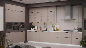 Модульная кухня «Гренада» Белый, Холст латте в Мегионе - megion.mebel-tymen.ru | фото