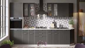 Модульная кухня «Кимберли» Белый, Титан в Мегионе - megion.mebel-tymen.ru | фото