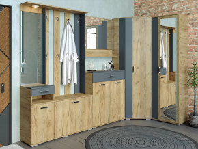 Модульная прихожая Бостон Дуб Вотан/Антрацит в Мегионе - megion.mebel-tymen.ru | фото