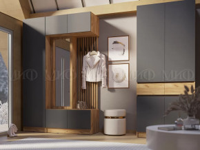 Модульная прихожая Роджинамиф, дуб крафт/графит в Мегионе - megion.mebel-tymen.ru | фото