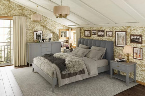 Модульная спальня Никеа Серый шифер/Лак Антрацит в Мегионе - megion.mebel-tymen.ru | фото