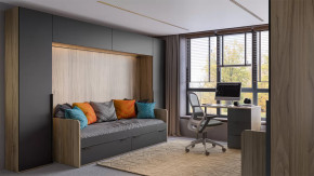 Набор детской мебели «Порто» №4 Яблоня Беллуно, Графит софт в Мегионе - megion.mebel-tymen.ru | фото