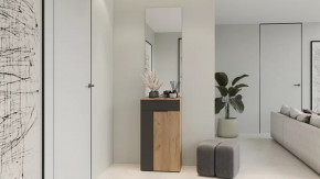 Набор мебели для прихожей стандартный «Асти»  Дуб крафт золотой/Антрацит в Мегионе - megion.mebel-tymen.ru | фото