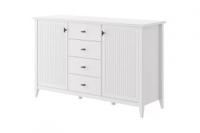 Никеа Комод 4 ящика 2 двери Белый в Мегионе - megion.mebel-tymen.ru | фото