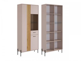 Шкаф двухдверный (со стеклом) Доминика в Мегионе - megion.mebel-tymen.ru | фото