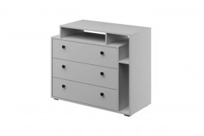 Оскар Комод 3 ящика Белый снег в Мегионе - megion.mebel-tymen.ru | фото