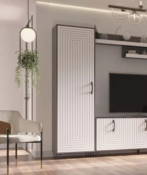 Пенал Квадро М-2 серый графит/софт вайт в Мегионе - megion.mebel-tymen.ru | фото