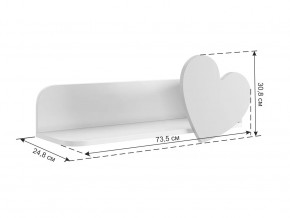 Полка навесная Сердечко в Мегионе - megion.mebel-tymen.ru | фото