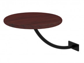 Полка прикроватная круглая Милсон коричневая-металл черный в Мегионе - megion.mebel-tymen.ru | фото