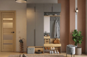 Прихожая Баско К5 графит/дуб крафт золотой в Мегионе - megion.mebel-tymen.ru | фото