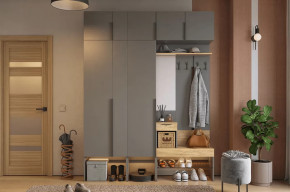 Прихожая Баско К9 графит/дуб крафт золотой в Мегионе - megion.mebel-tymen.ru | фото