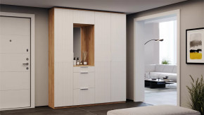 Прихожая «Хилтон» Дуб Крафт золотой, Белый матовый в Мегионе - megion.mebel-tymen.ru | фото