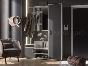 Прихожая Визит Графит/Дуб Крафт Белый в Мегионе - megion.mebel-tymen.ru | фото