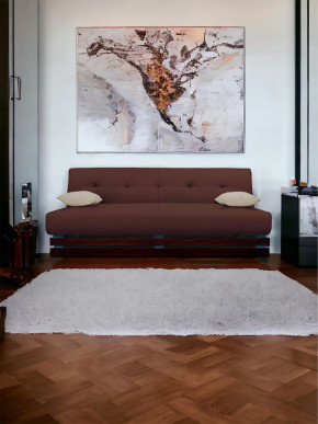 Прямой диван манго 1 Нео Шоколад/Подушки Нео Латте в Мегионе - megion.mebel-tymen.ru | фото