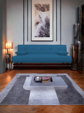 Прямой диван манго 1 Савана Деним/Планки орех в Мегионе - megion.mebel-tymen.ru | фото