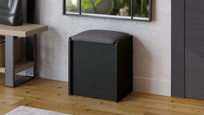 Пуф Бостон Антрацит/Велюр серый в Мегионе - megion.mebel-tymen.ru | фото