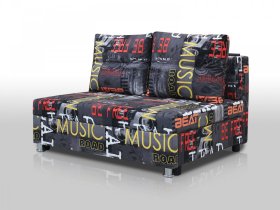 Диван Реал 120 без подлокотников мюзик графит в Мегионе - megion.mebel-tymen.ru | фото