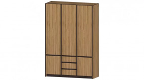 Серия Бостон Шкаф 3-х створчатый дуб вотан в Мегионе - megion.mebel-tymen.ru | фото