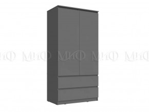 Шкаф 2-х створчатый Челси Графит в Мегионе - megion.mebel-tymen.ru | фото