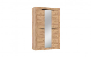 Шкаф для одежды 90.02 Флорида (3-х дв.) с зеркалом (ЛДСП Дуб золотой / ЛДСП Венге) в Мегионе - megion.mebel-tymen.ru | фото