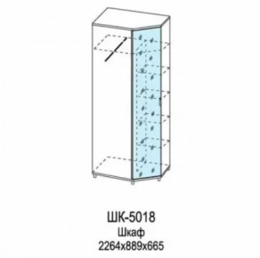 Шкаф для одежды и белья ШК-5018 Грейс в Мегионе - megion.mebel-tymen.ru | фото