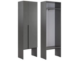 Шкаф двухдверный L600 Баско графит в Мегионе - megion.mebel-tymen.ru | фото