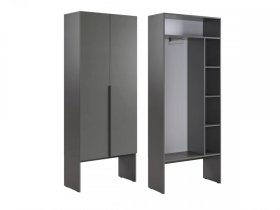 Шкаф двухдверный L800 Баско графит в Мегионе - megion.mebel-tymen.ru | фото