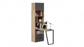 Шкаф комбинированный (366) со столом «Порто» Исп.2 Яблоня Беллуно, Графит софт в Мегионе - megion.mebel-tymen.ru | фото