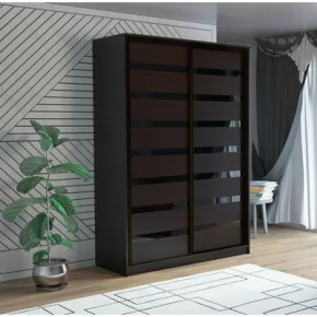 Шкаф-купе ПШ-2.9 1500 Вставка МДФ/стекло Венге в Мегионе - megion.mebel-tymen.ru | фото