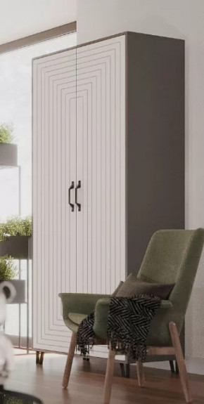 Шкаф Квадро М-3 двухдверный, серый графит/софт вайт в Мегионе - megion.mebel-tymen.ru | фото