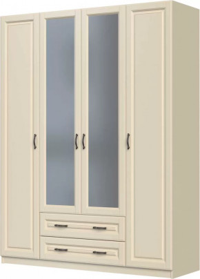 Шкаф ШР-4 "Кантри" 2 зеркала, слоновая кость в Мегионе - megion.mebel-tymen.ru | фото