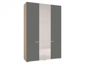 Шкаф трехстворчатый Анталия Сонома-Графит софт в Мегионе - megion.mebel-tymen.ru | фото