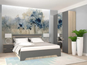 Спальный гарнитур с 3-х створчатым шкафом Анталия Сонома-Графит софт в Мегионе - megion.mebel-tymen.ru | фото