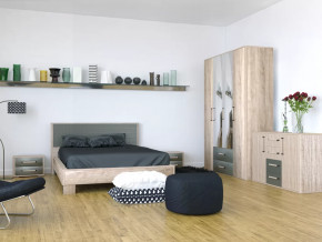 Спальный гарнитур ВЕРСАЛЬ-2 Дуб баррик/Ясень анкор/Белый в Мегионе - megion.mebel-tymen.ru | фото