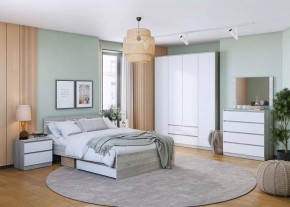 Спальня Лори, набор №ДС-1, дуб серый/белый в Мегионе - megion.mebel-tymen.ru | фото