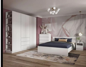 Спальня Мэнкс, набор №1 Белый/графит серый в Мегионе - megion.mebel-tymen.ru | фото