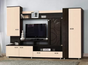 Стенка "Аллегро" вариант 3 венге Linum/дуб белфорт в Мегионе - megion.mebel-tymen.ru | фото