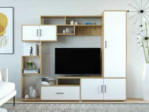 Стенка Пекин Белый-Крафт Золотой в Мегионе - megion.mebel-tymen.ru | фото