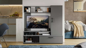 Стенка «Сиена» Графит Серый в Мегионе - megion.mebel-tymen.ru | фото