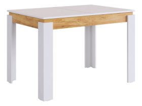 Стол обеденный раздвижной Гермес 2 белое дерево/дуб крафт золотой в Мегионе - megion.mebel-tymen.ru | фото