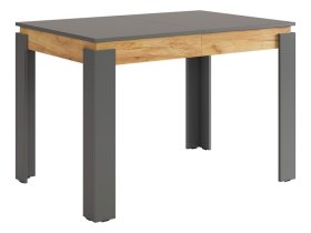 Стол обеденный раздвижной Гермес 2 графит/дуб крафт золотой в Мегионе - megion.mebel-tymen.ru | фото