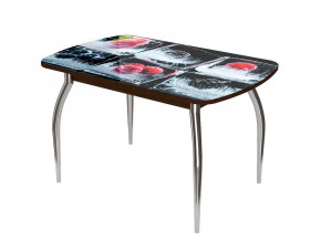 Стол Бостон-2 ф/п Лёд, 1100*700 мм, венге/хром триумф в Мегионе - megion.mebel-tymen.ru | фото