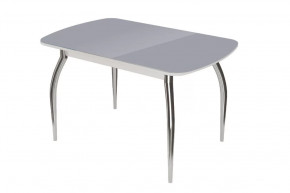 Стол "Бостон", антрацит глянец/белый/хром триумф в Мегионе - megion.mebel-tymen.ru | фото