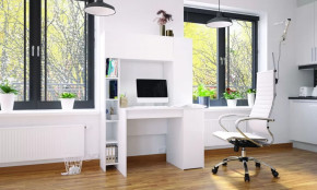 Стол компьютерный Тайм Белый в Мегионе - megion.mebel-tymen.ru | фото