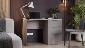 Стол письменный «Графит» Глиняно серый, Холст латте в Мегионе - megion.mebel-tymen.ru | фото